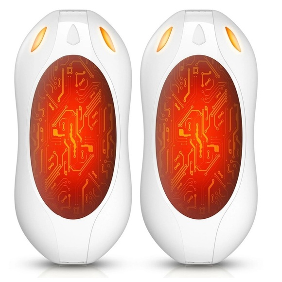 4000mAh Electric Hand Warmers Portable Reusable Magnetic [2 Pack - White] NWT - Picture 2 of 9